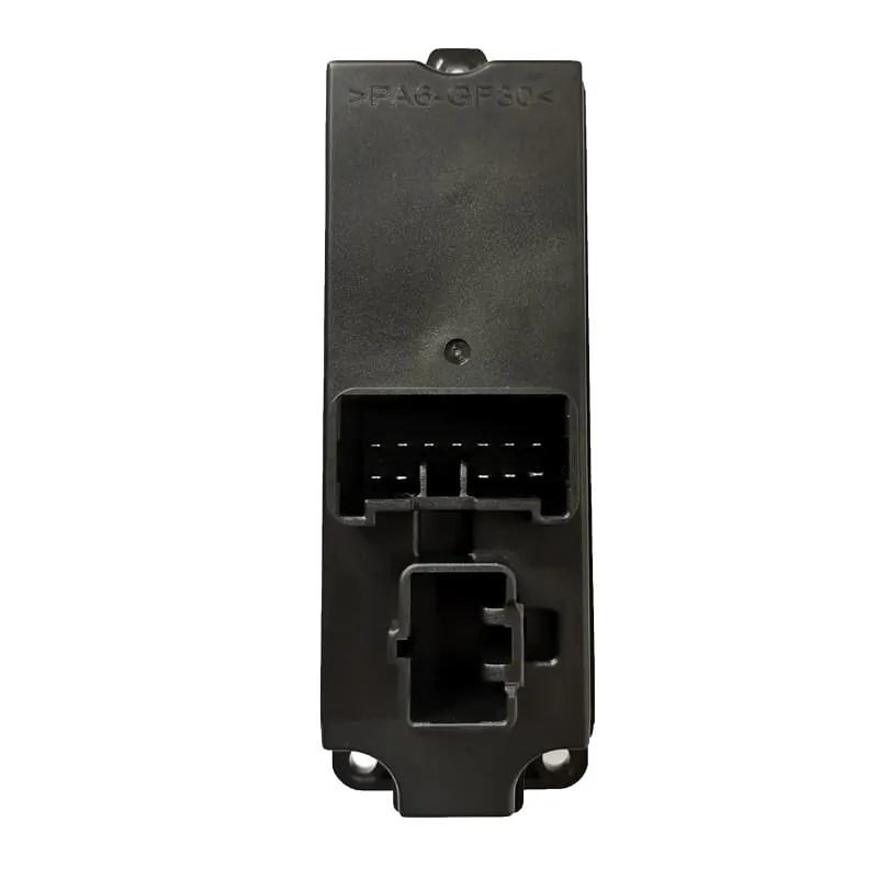 Master Window Switch For Ford Courier Pe Pg Ph Bottom View Of A Black Car Window Switch Assembly Showing Connector Ports